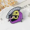 Myyaaahhhh !! Emalia Pin Długi Język Śmierci Odznaka Broszka Lapel Pin Jeans Torba Koszula Kołnierz Punk Szkielet Biżuteria Prezent Dla przyjaciół