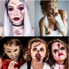 Halloween Cosplay Tijdelijke Litteken Tattoos Stickers Realistische Fake Bloody Wound Scab Horror Body Face Decals Prank Props Letsel Sticker JK1909