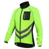 Cycling Windbreaker High Visibility Bicycle Jersey Road MTB Rain Coat Reflective Cycle Clothing Windproof Waterproof Bike Jacket