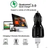 Lieve Car USB Laddare Snabb avgift 3.0 Mobiltelefon Laddare 2 Port USB Snabb Billaddare till iPhone Samsung Tablet Car-Laddare