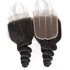 Ishow Paquetes de cabello humano brasileño de onda suelta 3 con cierre Extensiones de cabello virgen peruano Tramas para mujeres Niñas de todas las edades Negro azabache