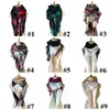 Fashion-40 Colors Mujeres Plaid Bufandas Grid Tassel Wrap Oversized C Pañuelo de invierno Lattice Triangle Manta Bufanda CCA11218 10pcs