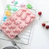 moldes 베이킹 실리콘 초콜릿 몰드 베이킹 도구 3D 수지 금형 DIY 비누 달콤한 퐁당 사탕 식품 작은 동물 만화 빵집 과자