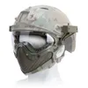 Masque en maille en acier Airsoft Masque facial de sport en plein air Tactical Full Face S￩curit￩ AirSoft Paintball Breathable Hunting Protective Gear6597755