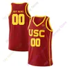 MI08 Custom USC Trojans Basketball Jersey College 5 Nikola Vucevic 32 O.J. Mayo 1 Nick Young