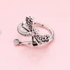 Hurtowo-snowe pierścionek motyla dla CZ Diamond 925 Srebrny Srebrny Creative Personality Pinking Pinking Pierścień Lady Biżuteria z pudełkiem
