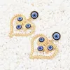 Gold Pearl Heart Earrings Fashion Design Ladies Pearl Drop Pendant Women Girls Dress Party Jewellery