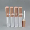 Tubes d'eyeliner de 6ml, forme carrée, transparents, vides, bouteilles de cils revitalash, couvercle doré pour femmes, maquillage DIY, nouvel arrivage