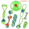 Chews 13 pièces/ensemble 9 pièces/ensemble 7 pièces/ensemble chien de compagnie noeud corde jouets à mâcher Durable chiot interactif animaux chiens balle en forme de coton tressé jouets