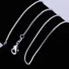 Offre spéciale hommes femmes collier 12 pcs/lot 925 argent sterling 1.5 MM boîte chaîne collier 16 "/18"/20 "/22"/24" pour pendentifs