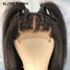 Yaki raka spets fram peruker pre-plocked hårlinje med baby hår brasilianska spetsar peruker spets frontal peruks syntet för svarta kvinnor