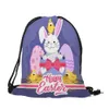 41 Style Wielkanoc Plecak Królik Jajka Sznurek Torba Cartoon Bunny Druku Torby Dla Dzieci Prezent Sznurek Nowy 2019
