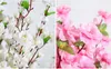 結婚式のパーティーの装飾のための65cmの長い人工桜の春の桃の花の枝の絹の花の木