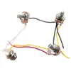 NAOMI Guitar Wiring Harness Kit Three Knobs Plus One Interface Line Switch New For Guitar DIY Replcaement3137275