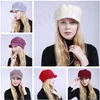 Mode-Mode Tricoté Baseball Chapeau Femmes Hiver Chaud Bonnets Chapeaux En Plein Air Doux TrCrochet Ski Cap Fête De Noël CapsT9C00160