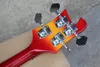 Factory Custom Sunburst 4 Strings Electric Bass Guitar with White PickguardRosewood FingerboardOffer Customized5697247