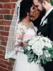 Урожай Кружева Африканская Иллюзия Тюль Свадебные Платья Sheer Южной Африки Длинные Рукава Свадебные Платья Бальные На Заказ Формальные Невесты Плюс Размер