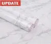 pratik Mermer Mermer İletişim Kağıdı Granit Gri / Beyaz Rulo Mutfak tezgah Dolabı Mobilya yenilenmiş Kalın Su Geçirmez PVC Remo kolay