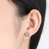 4 colors silver earrings natural crystal wholesale fashion small sterling silver jewelry for women stud men or women earings