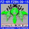 Kropp för Yamaha FZ6N FZ-6R 2009 2010 2011 2012 2013 2014 2015 239HM.38 FZ 6R FZ6 R FZ 6N FZ6R 09 10 11 12 13 14 15 Fairings Hot Gloss Green