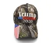 2020 Brand New Donald Trump Hat USA Flaga Baseball Cap Keep America Great Hat Hat 3D Haft Gwiazda List Camo Regulowany Snapback