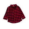 Baby Kids Clothes Girls Plaids Shirts Boys Check Grid Tops Long Sleeve Blouse Fashion Letter Printed Preppy Cardigan Casual Shirt YFAYP966