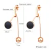 rose kpop gold stainless steel student workers for women fashion black round ear jeweller accesorios mujer aretes de mujer brincos