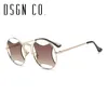 DSGN CO. Kadın ve erkek moda Gözlük Glamour Gözlük óculos De Sol için 2019 Yuvarlak Düzensiz gözlükleri