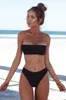 Beliebte Damen Bandeau Bandage Bikini Set Push-Up brasilianische Bademode Strandmode Badeanzug Sommer Vintage Damen Badeanzüge Biquini