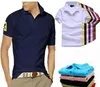 고품질 남성 패션 폴로 셔츠 작은 말 악어 스포츠 레저 짧은 소매 셔츠 골프 T 셔츠 남성 캐주얼 셔츠 플러스 크기 S-3XL