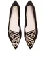Ladies Enviamento de couro pontiagudo sapatos grátis saltos baixos bordados de balé d ornamentos de borboleta Sophia webster pillage vestido tênis