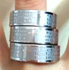 30pcs Jeremiah 2911 Anelli Bibbia inglese Croce Gesù Anelli in acciaio inossidabile inciso Mens Lords Prayer Wedding Band Ring Gioielli all'ingrosso