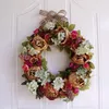 Artificial Fake Flowers Penoy Wreath Door Hanging Wall Garland Silk Flowers Floral for Christmas Home Wedding Party Decoration