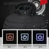 L-4XL Heated Jackets outdoor Heated Coat USB Electric Battery Long Sleeves Intelligent Heating Coat Winter Warming Clothes