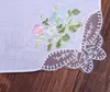 12pcs 28cmx28cm 100%Cotton Embroidery lace Handchief Men Square Pure White handkerchief