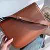 Retro Saddle Insert Buckle Genuine Leather Messenger Bags Flap Crossbody Bag Strap Shoulder Handbag purse