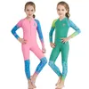 Summer Kids Droki Stroje kąpielowe Nurkowanie Swimsuit Długie Rękawy Dzieci Chłopcy Dziewczyny Surfing Romper Miękkie Ciepłe Wygodne Odzież dla niemowląt C5614