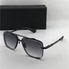 Mate Negro 121 Gafas de sol cuadradas Lentes de degradado marrón Gafas de sol Hombres Gafas de sol Tonos Nuevo con caja