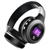 Горячие высококачественные Bluetooth-наушники Беспроводная гарнитура на ухе FM Radio Micro SD-карта MP3 Play с микрофоном Zealot B19