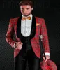 Новый супер красивый жених смокинги жениха одна кнопка Шаль отворотом лучший человек костюм свадебный мужской пиджак костюмы (куртка + брюки + жилет + галстук) 1294