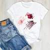 Kadın T-Shirt Lady Fingernail 3d Tırnak Sanatı Kawaii Kısa Kollu Bayanlar Yaz T Tee Tshirt Bayan Kadın Üst Gömlek Grafik Grafik T-Shirt