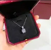 Collar de diamantes Mujer colgante collar S925 Collar de cadena de la individualidad plateada para mujer regalo de boda de fiesta