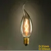 Vintage Retro E14 Edison Spiral Incandescent Light Bulb Filament Bulb For Pendant Lamps Living Room Bedroom 220V Novelty Fixture