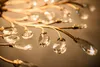 8-Light Vintage Crystal Kroonluchters Plafondverlichting LED Licht Crystal Hanger Lighting Plafondlamp Fixtures Kroonluchters voor Woonkamer