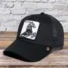 Chapeau de camionneur d'été avec snapbacks et broderie d'animaux pour adultes Hommes Femmes Casquettes de baseball incurvées réglables Designer Sun Vi7430400