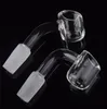 Female Male 10 14 18 mm Quartz Nail 4mm Thick 45 90 Degrees 100% Pure Quartz Banger Nail Domeless Glass Bong Nail