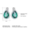 Umcho Green Emerald Gemstone Clip Earring 925 Sterling Silverörhängen för kvinnor Ny mode oval födelsesten fin designer earring2568287