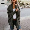European spring and autumn fashion solid color cardigan bat sleeve sweater pink red gray green black support mixed batch
