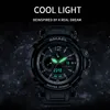 Smael Marka Mężczyźni Zegarki Zegar Mężczyźni Wojskowy Army Sport LED Digital Wristwatch Data 1702 Relogio Masculino Esportivo Militar