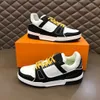 DHL Gratis frakt 20Ss Hot Sale Mens Designer Trainer Sneakers Luxury Designer Skor Men Mode Läder Casual Sko med Box Storlek 38-44